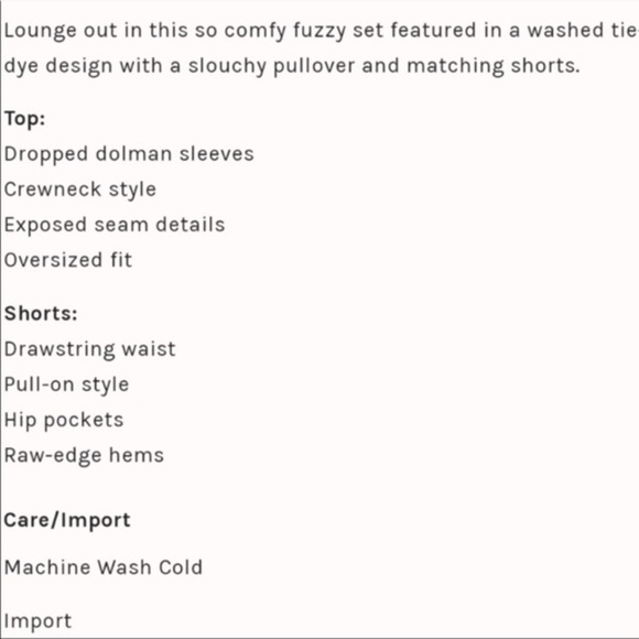 NTW Free People Kelly Washed Tie dye 2pc Set XS/L - Picture 5 of 12